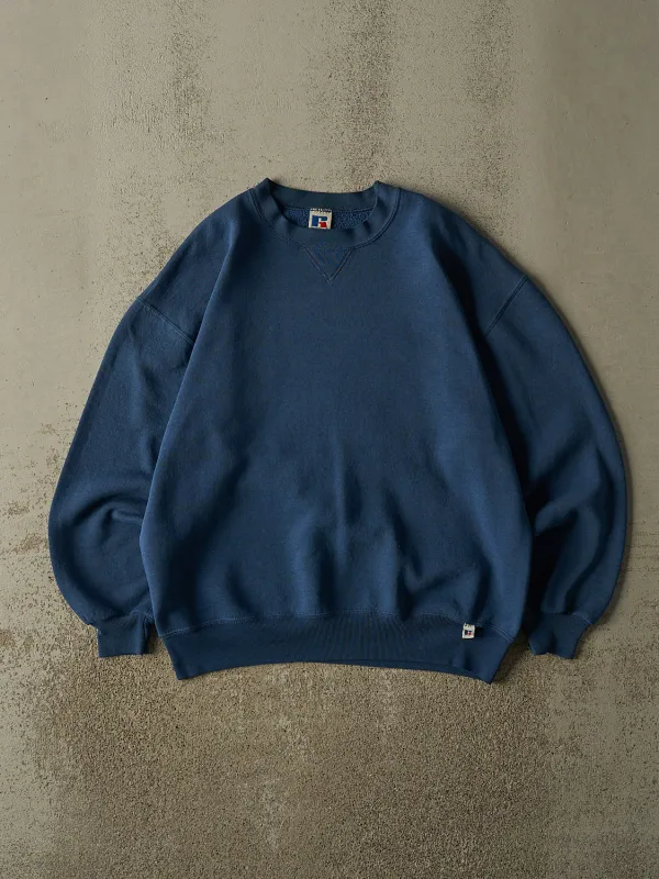 Vintage 90s Blue Russell Athletic Blank Crewneck (L/XL) made by Rebalance Vintage