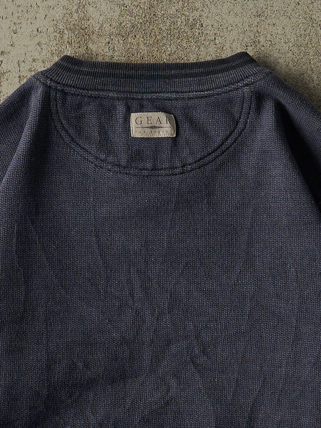 Vintage 90s Navy Blue Marquette University Textured Crewneck (L) sold by Rebalance Vintage product image thumbnail 4