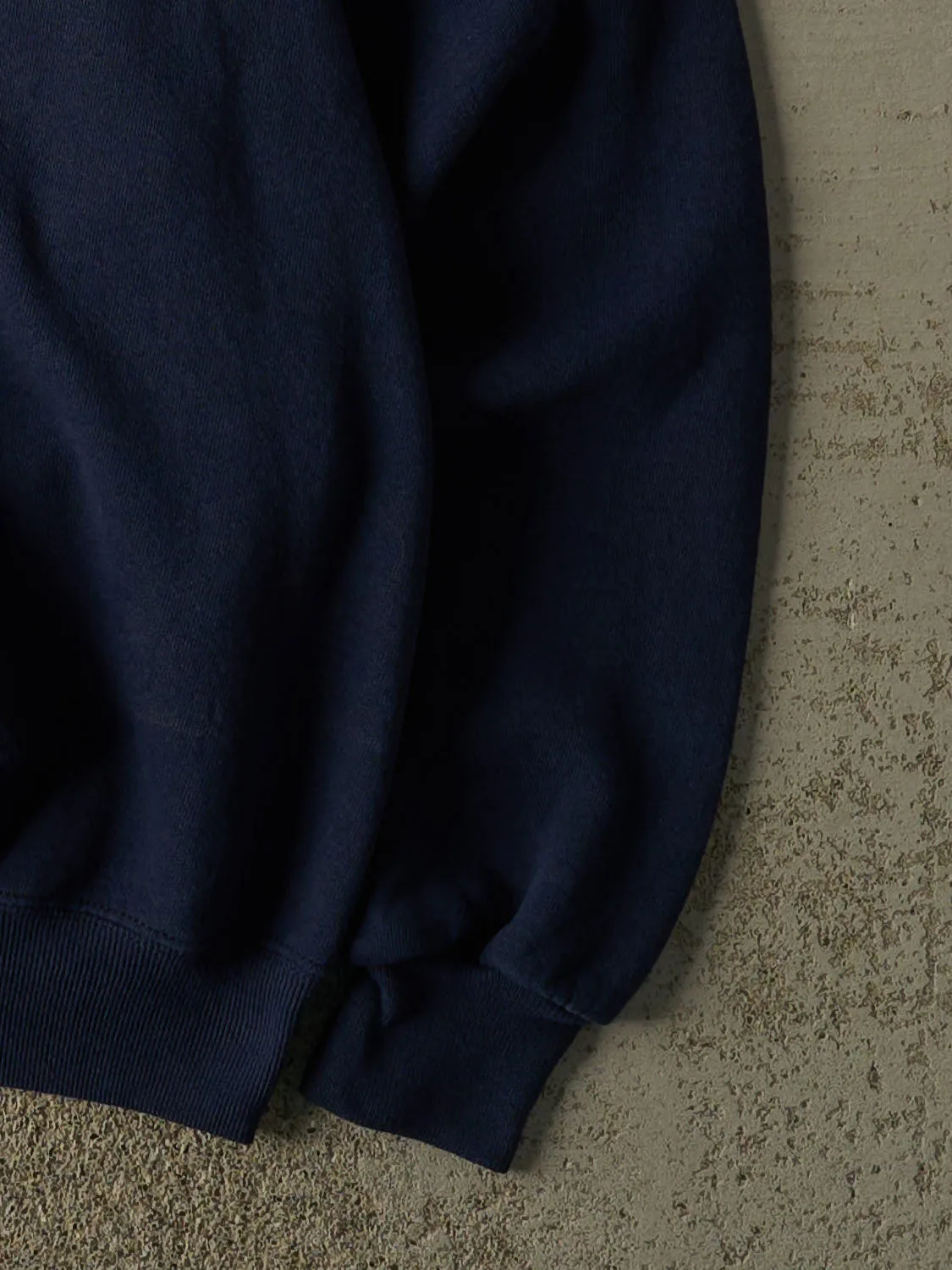 Vintage 90s Navy Blue Blank Hoodie (XXL) sold by Rebalance Vintage product image thumbnail 4