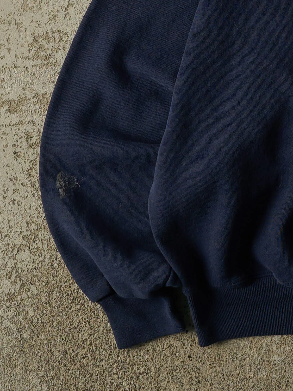 Vintage 90s Navy Blue Blank Hoodie (XXL) sold by Rebalance Vintage product image thumbnail 3