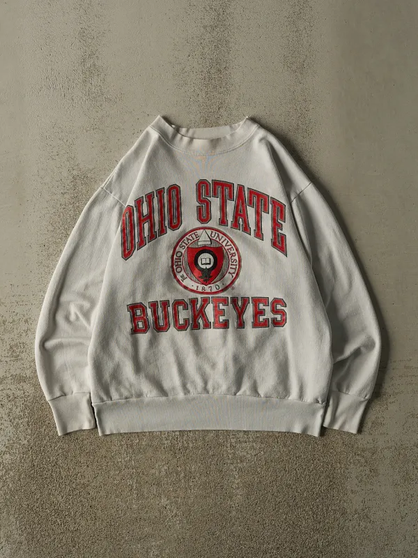 Vintage 90s Beige Ohio State University Crewneck (S) made by Rebalance Vintage