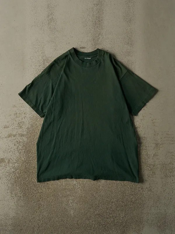 Vintage 90s Green Blank Single Stitch Tee (L) made by Rebalance Vintage