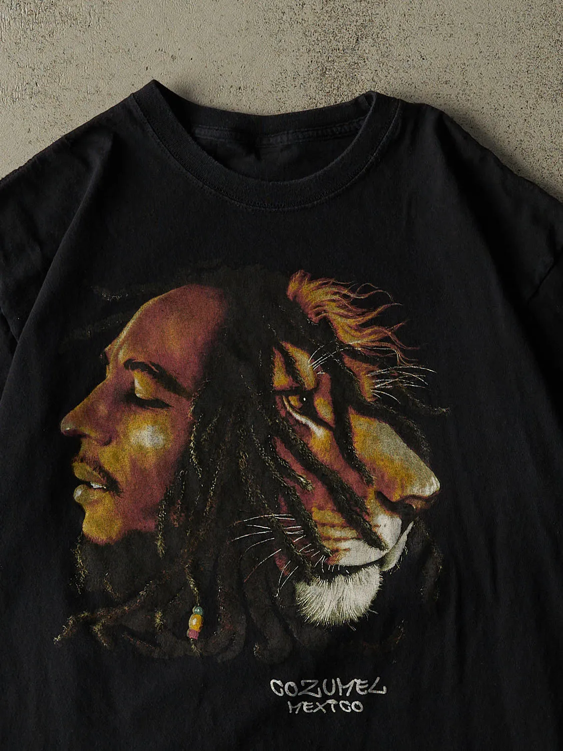 Vintage Y2K Black Bob Marley Cozumel Mexico Tee (L) sold by Rebalance Vintage product image thumbnail 2