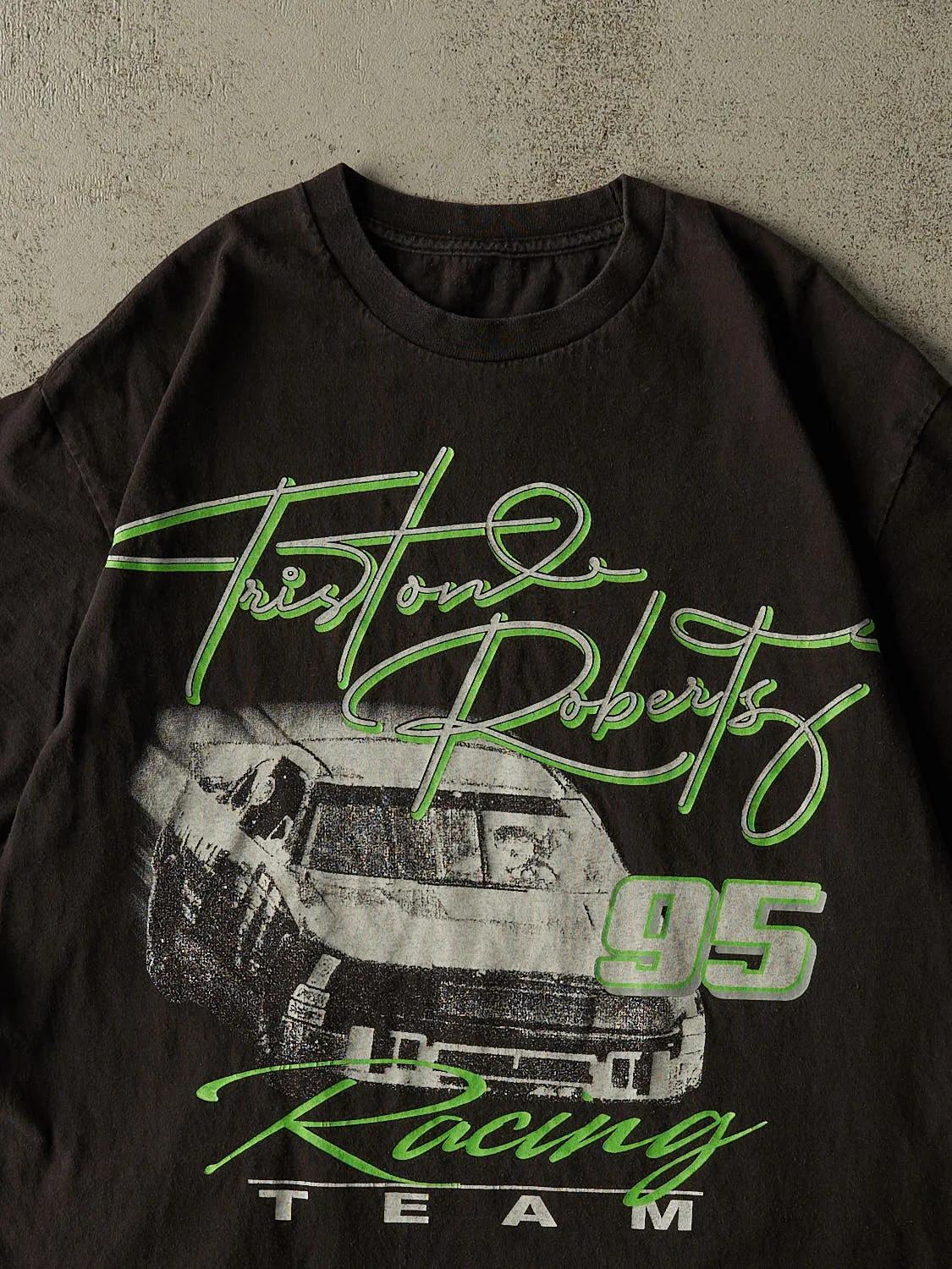 Vintage Y2K Black Tristan Roberts Racing Tee (L) sold by Rebalance Vintage product image thumbnail 2