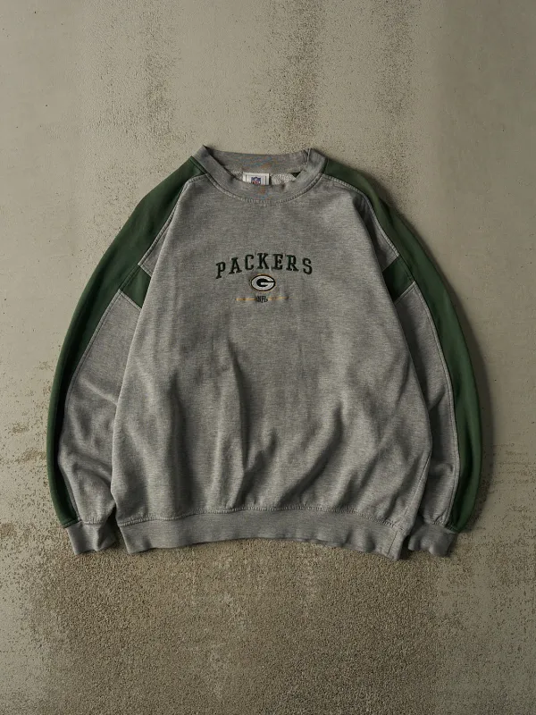 Vintage Y2K Grey Green Bay Packers Embroidered Crewneck (XL/XXL) made by Rebalance Vintage