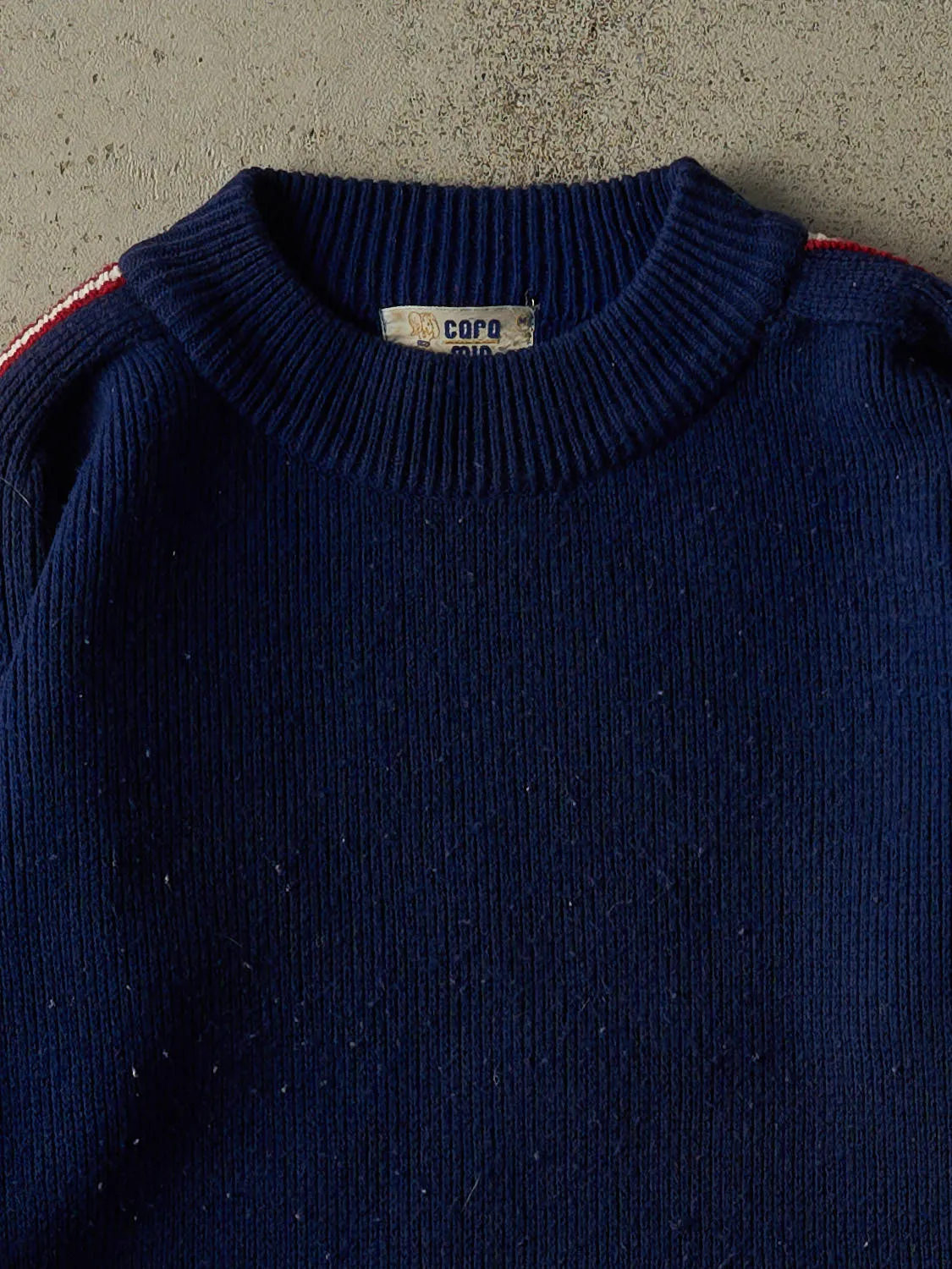 Vintage 80s Royal Blue Striped Knit (XS) sold by Rebalance Vintage product image thumbnail 2