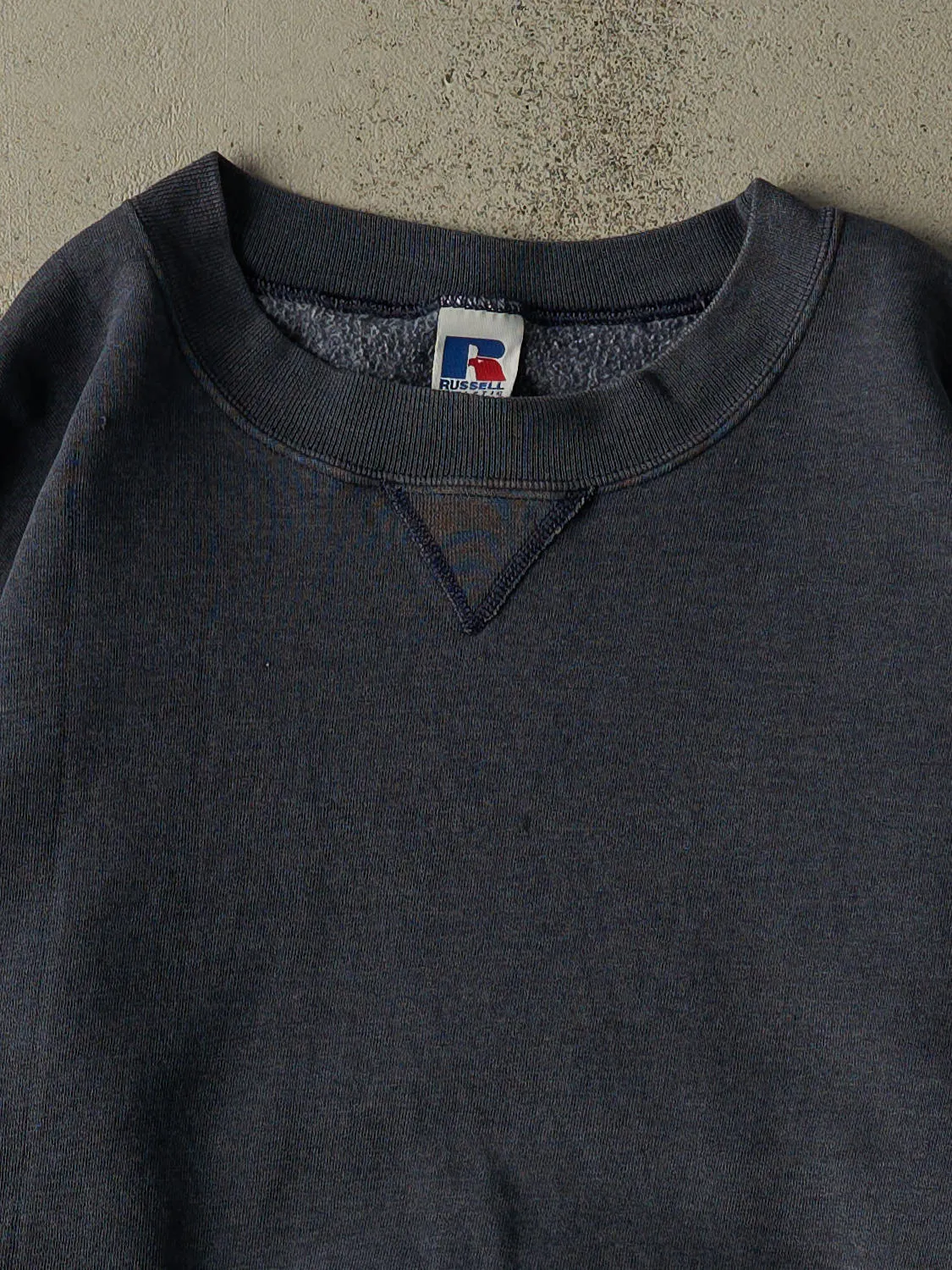 Vintage 90s Navy Blue Russell Athletics Blank Crewneck (XL/XXL) sold by Rebalance Vintage product image thumbnail 2