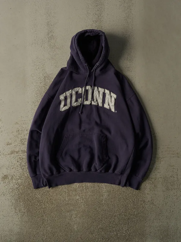 Vintage Y2K Sun Faded Navy University of Connecticut Hoodie (M) made by Rebalance Vintage