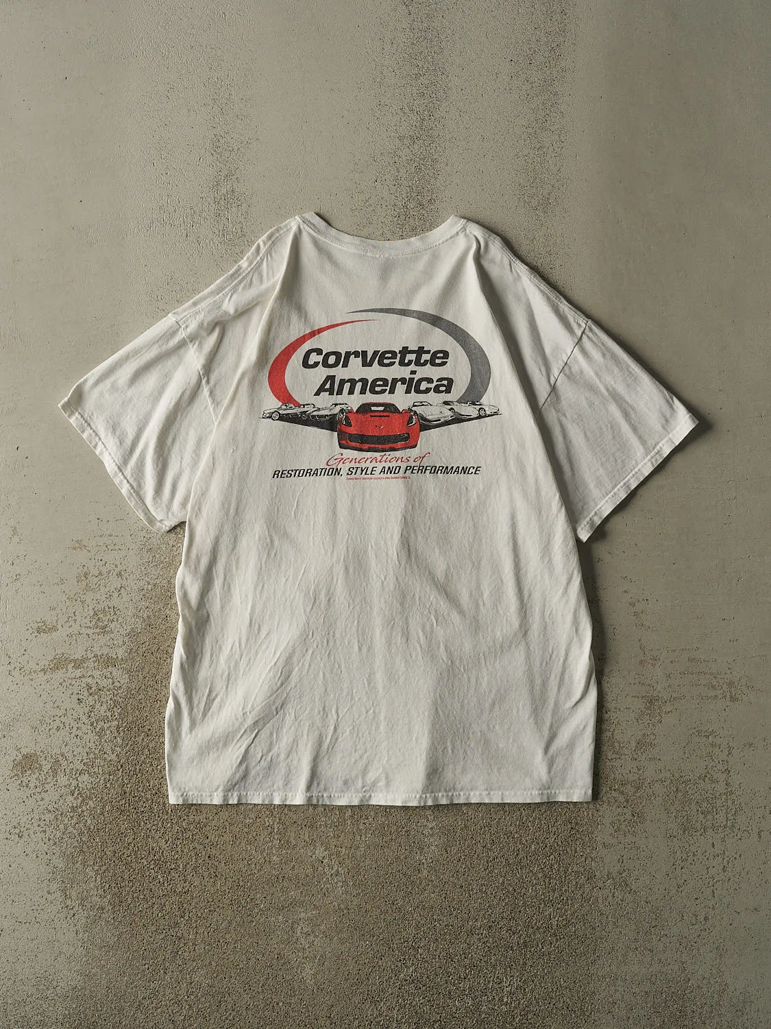 Vintage Y2K White Chevrolet Corvette America Tee (XL) sold by Rebalance Vintage product image thumbnail 2