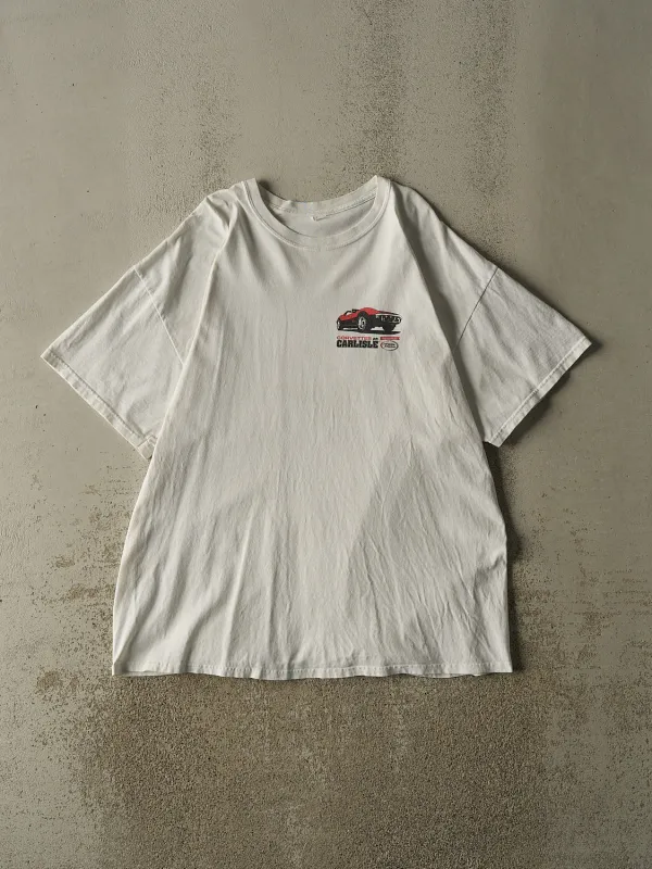 Vintage Y2K White Chevrolet Corvette America Tee (XL) made by Rebalance Vintage