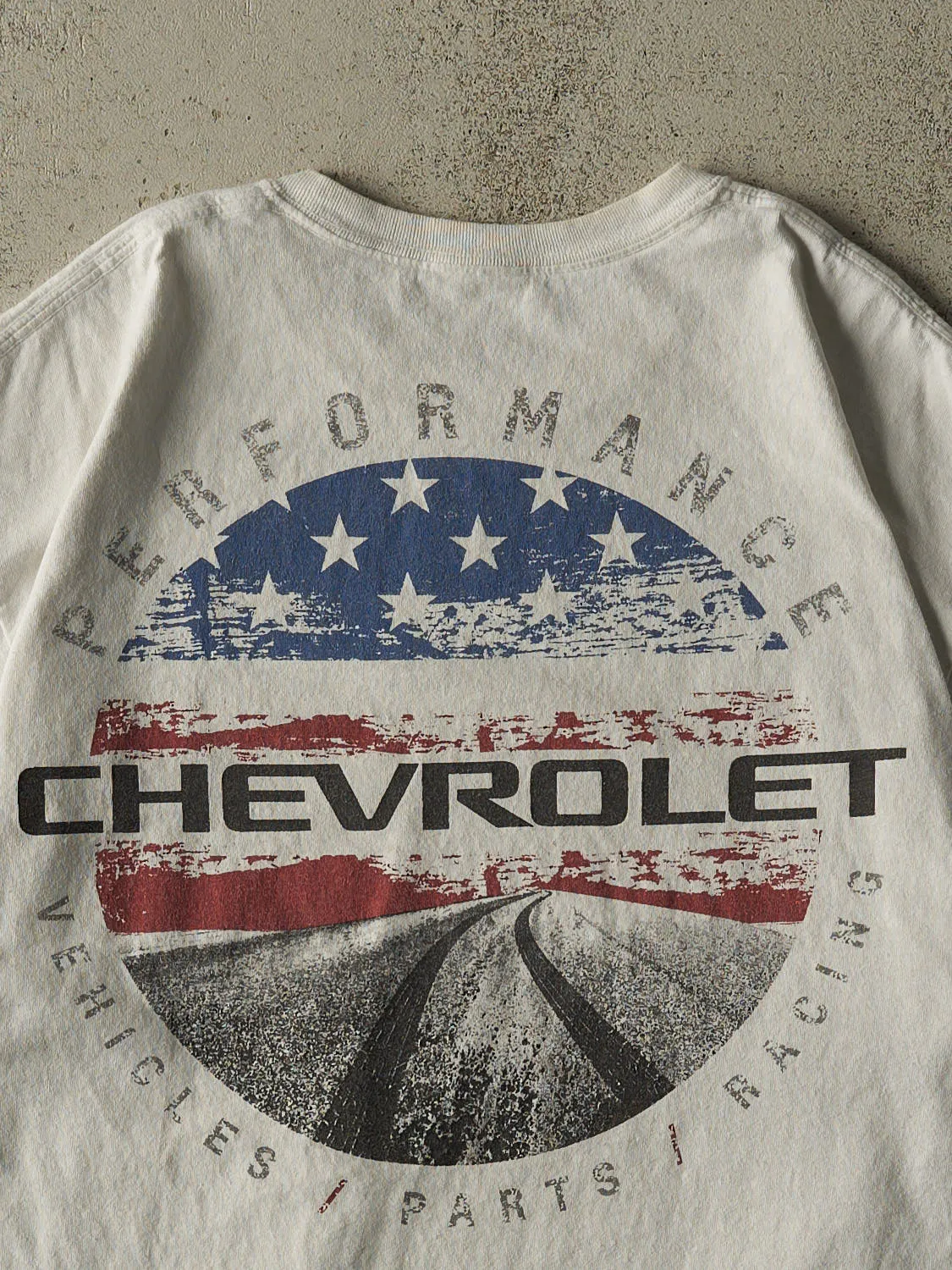 Vintage Y2K White Chevrolet Performance Tee (L/XL) sold by Rebalance Vintage product image thumbnail 4
