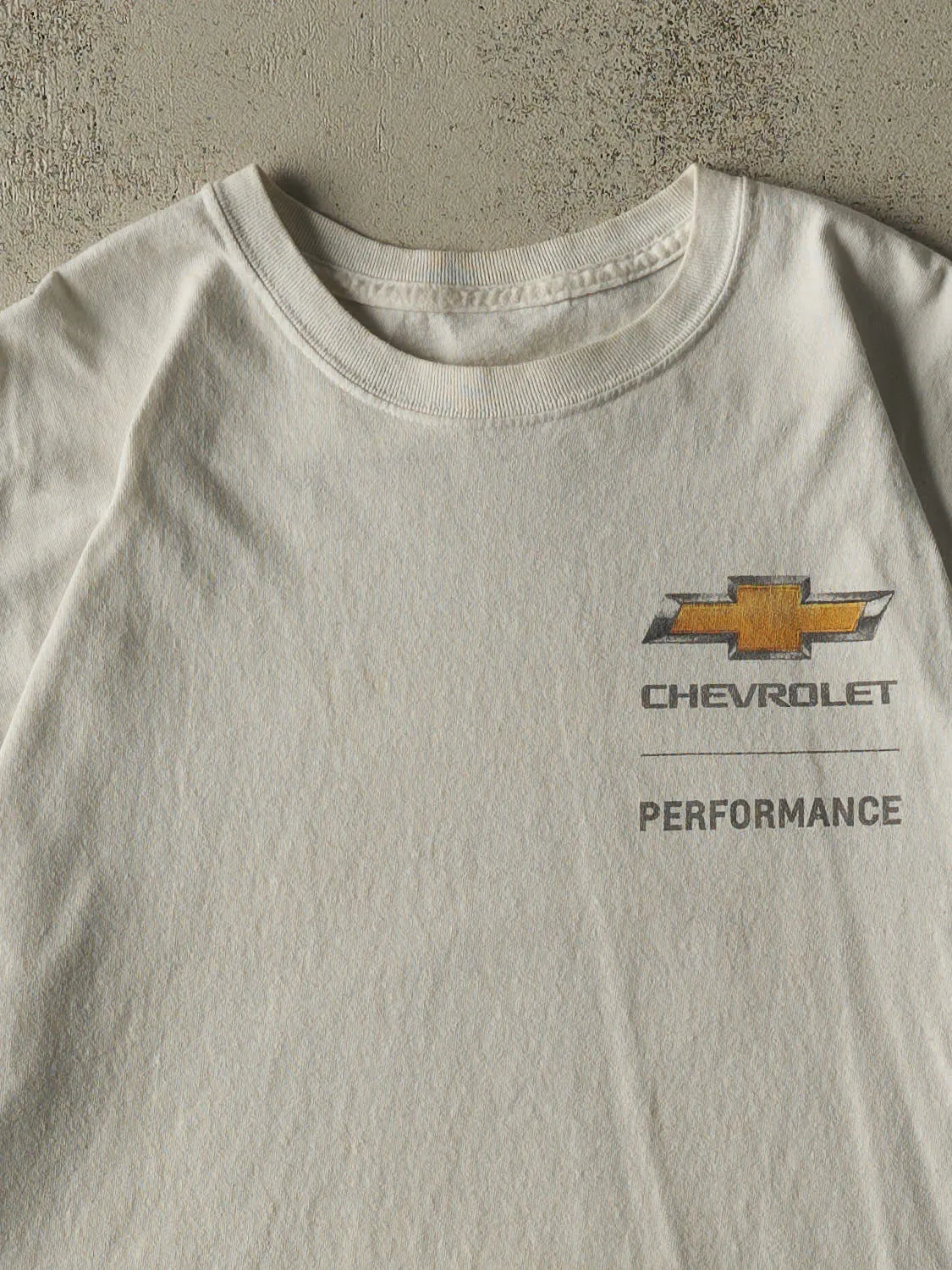 Vintage Y2K White Chevrolet Performance Tee (L/XL) sold by Rebalance Vintage product image thumbnail 3