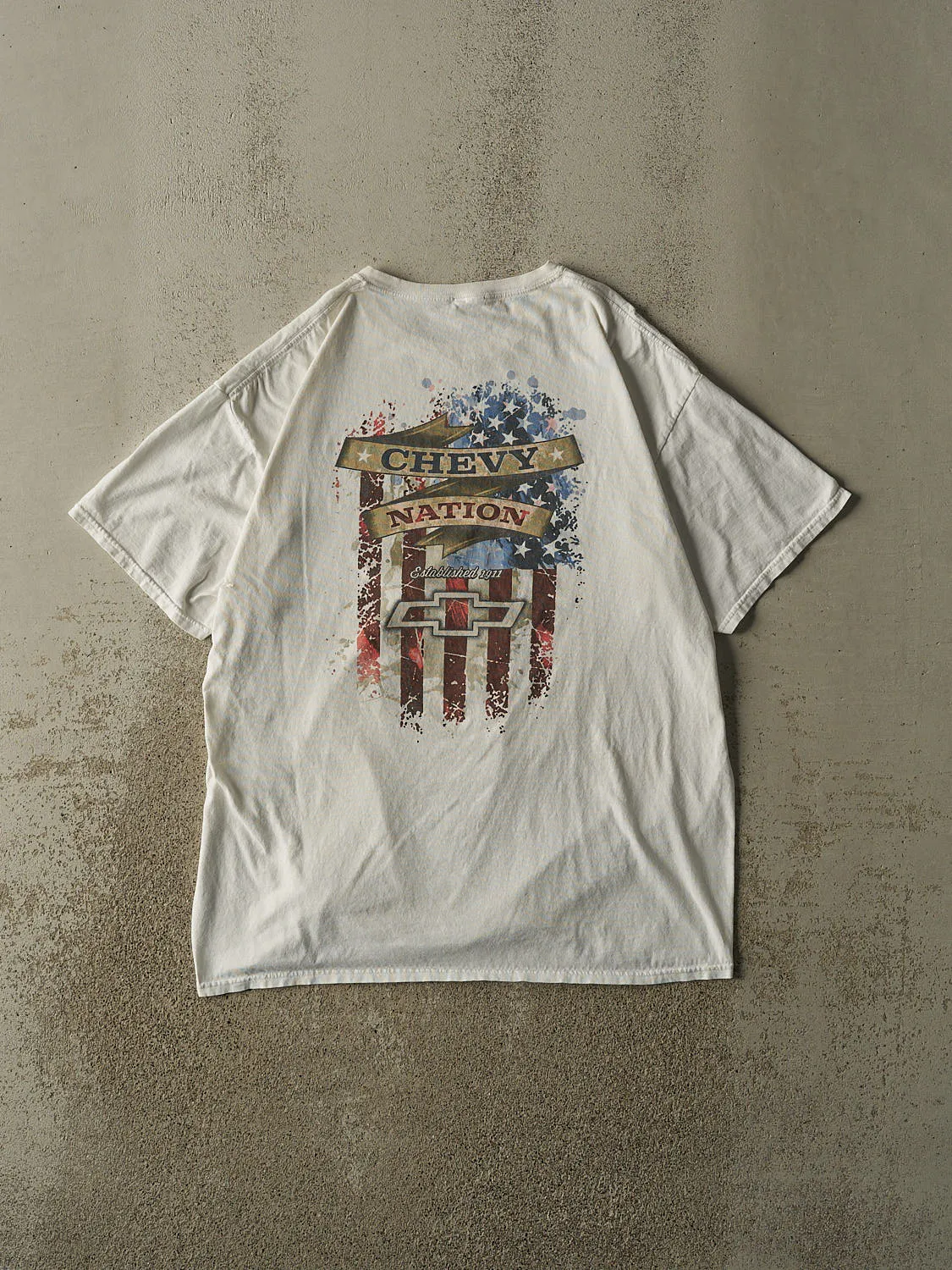 Vintage Y2K White Chevrolet Chevy Nation Tee (L/XL) sold by Rebalance Vintage product image thumbnail 2