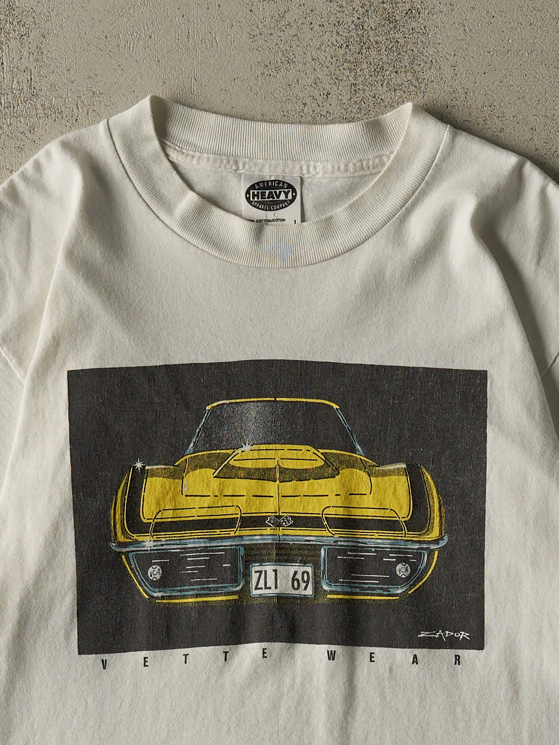 Vintage 90s White Chevrolet Corvette Single Stitch Tee (L) sold by Rebalance Vintage product image thumbnail 3