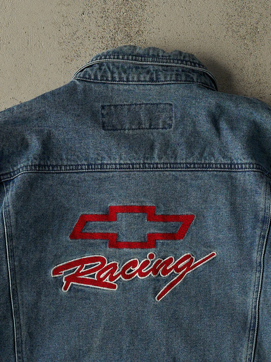 Vintage 90s Light Wash Chevrolet Nascar Denim Jacket (M/L) sold by Rebalance Vintage product image thumbnail 5
