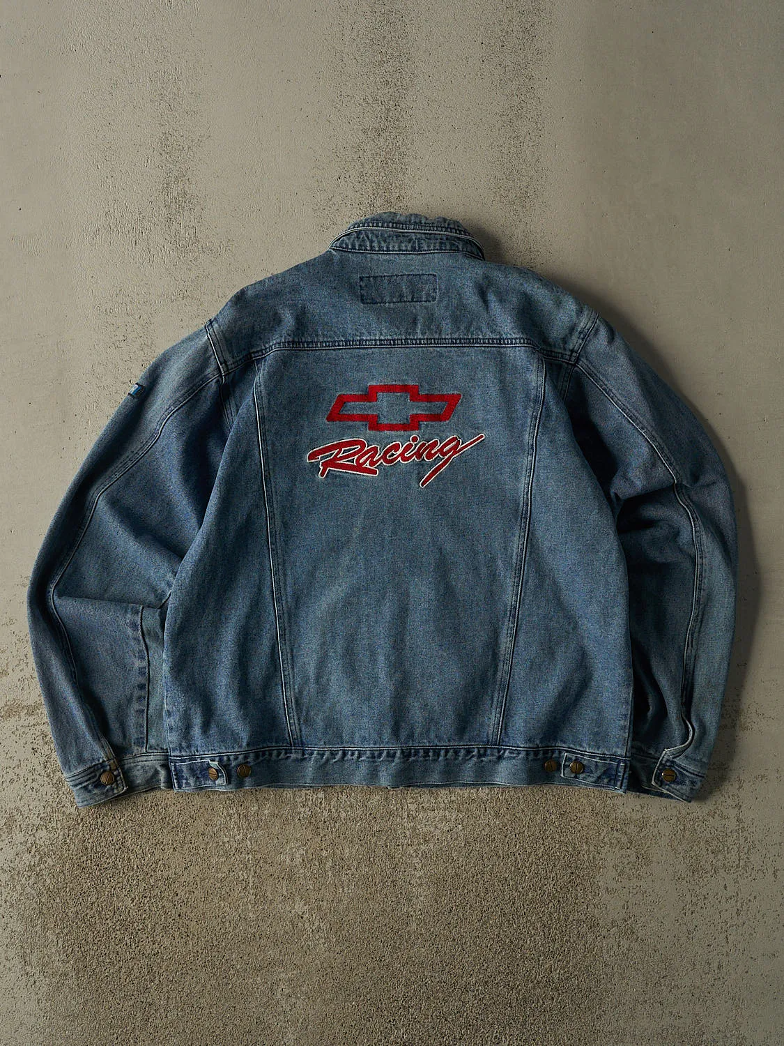 Vintage 90s Light Wash Chevrolet Nascar Denim Jacket (M/L) sold by Rebalance Vintage product image thumbnail 3