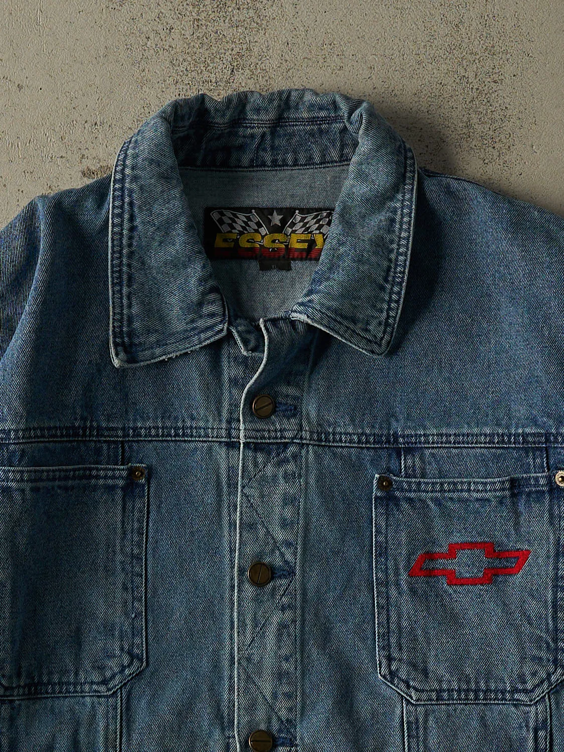 Vintage 90s Light Wash Chevrolet Nascar Denim Jacket (M/L) sold by Rebalance Vintage product image thumbnail 4