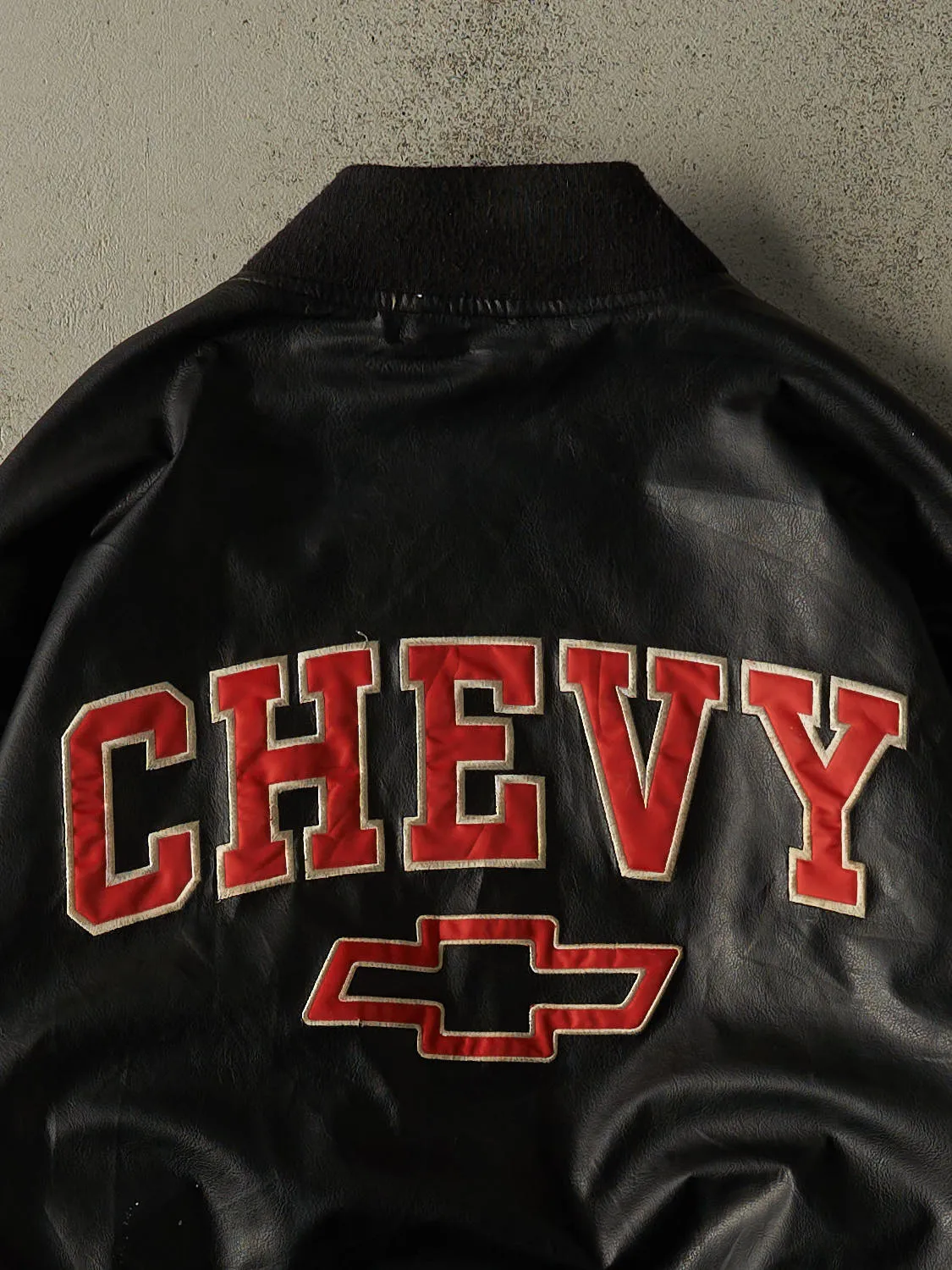 Vintage 90s Black Chevrolet Racing Varsity Jacket (L/XL) sold by Rebalance Vintage product image thumbnail 5