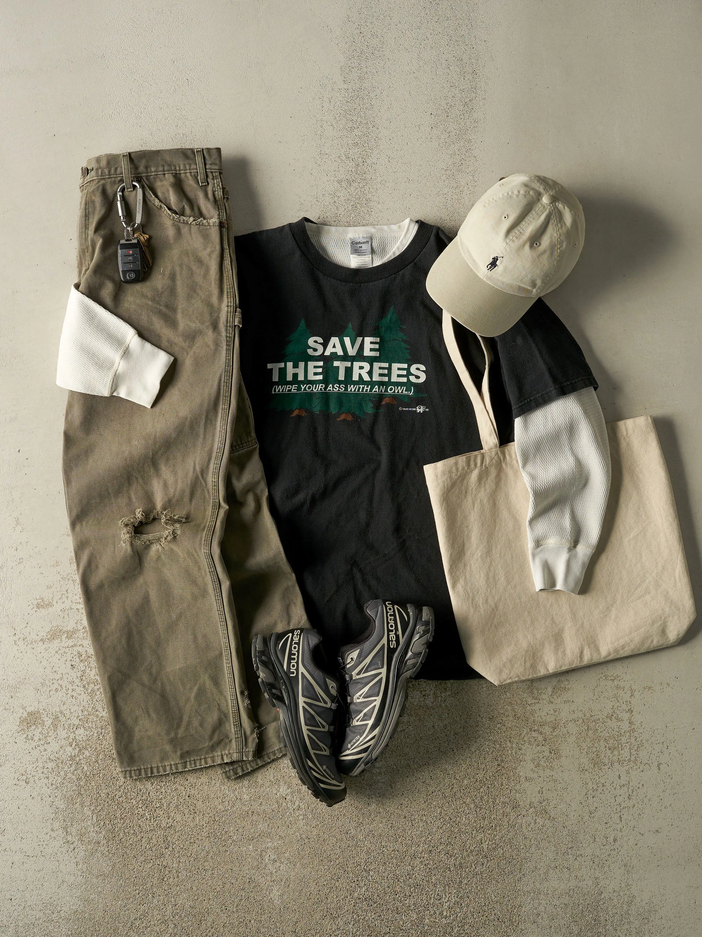 Vintage 90s Sun Faded Green Dickies Carpenter Pants (34x30) sold by Rebalance Vintage product image thumbnail 2
