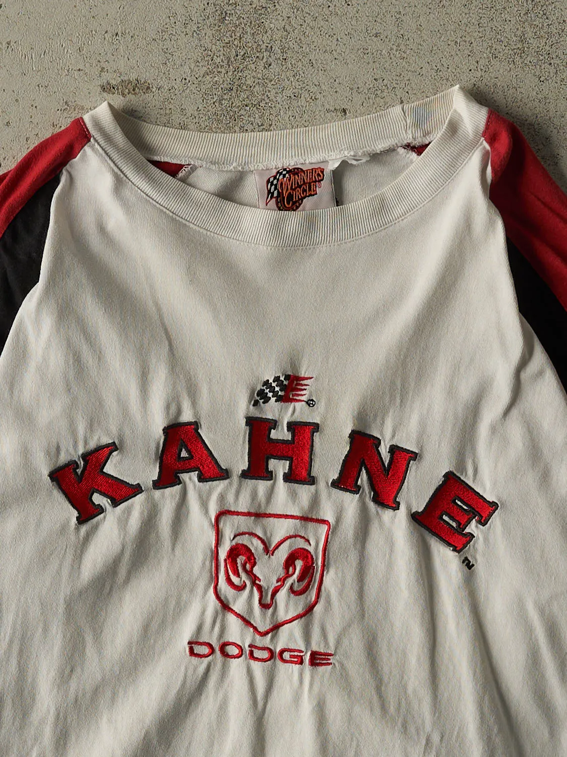 Vintage Y2K White Dodge Racing Long Sleeve (M/L) sold by Rebalance Vintage product image thumbnail 3