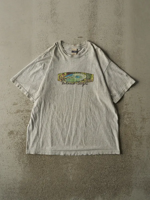 Vintage 90s Heather Grey Ocean Pacific Tee (L/XL) made by Rebalance Vintage