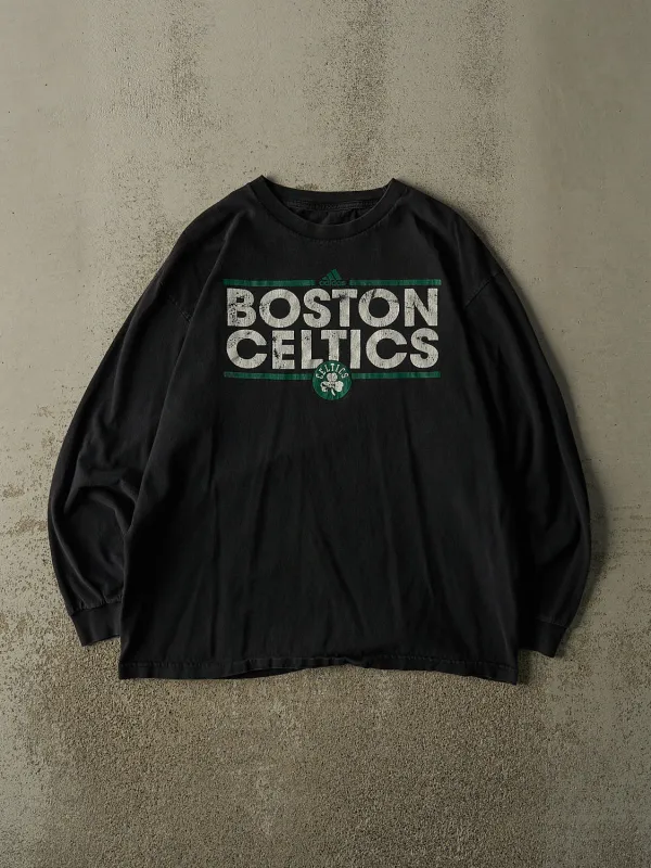 Vintage Y2K Black Boston Celtics Long Sleeve (L/XL) made by Rebalance Vintage