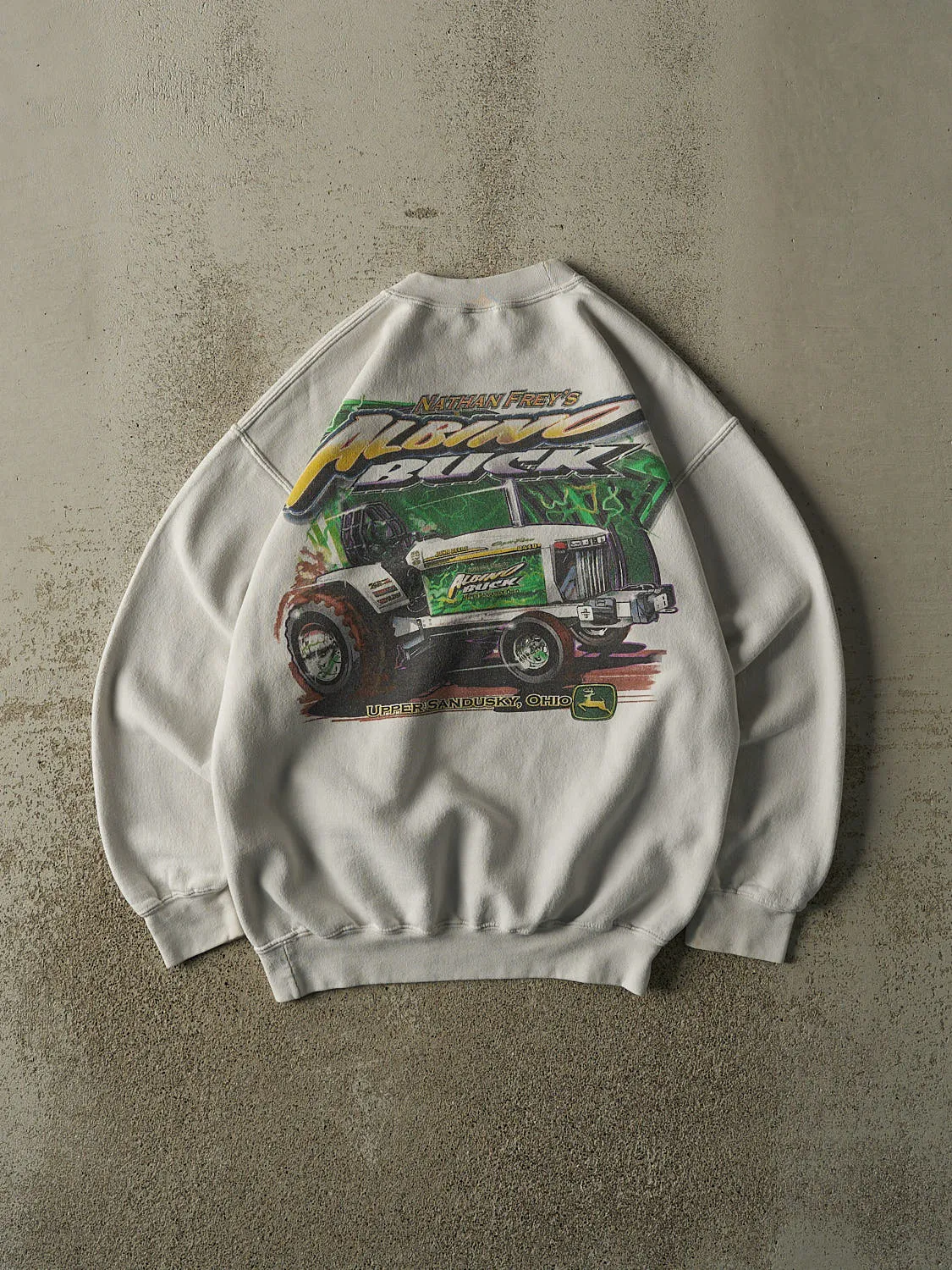 Vintage Y2K Beige John Deere Nathan Frey's Tractor Crewneck (M) sold by Rebalance Vintage product image thumbnail 2