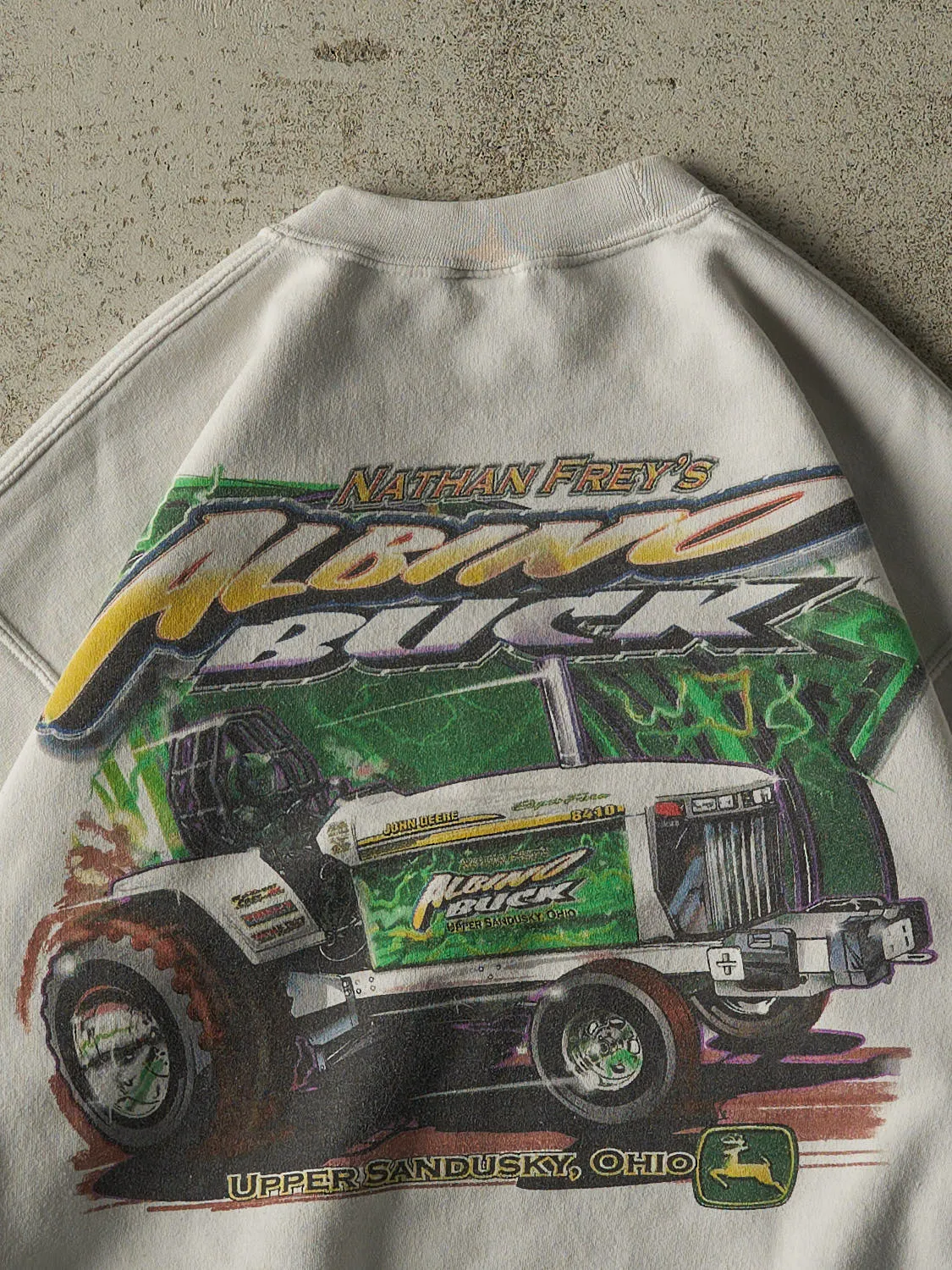 Vintage Y2K Beige John Deere Nathan Frey's Tractor Crewneck (M) sold by Rebalance Vintage product image thumbnail 4