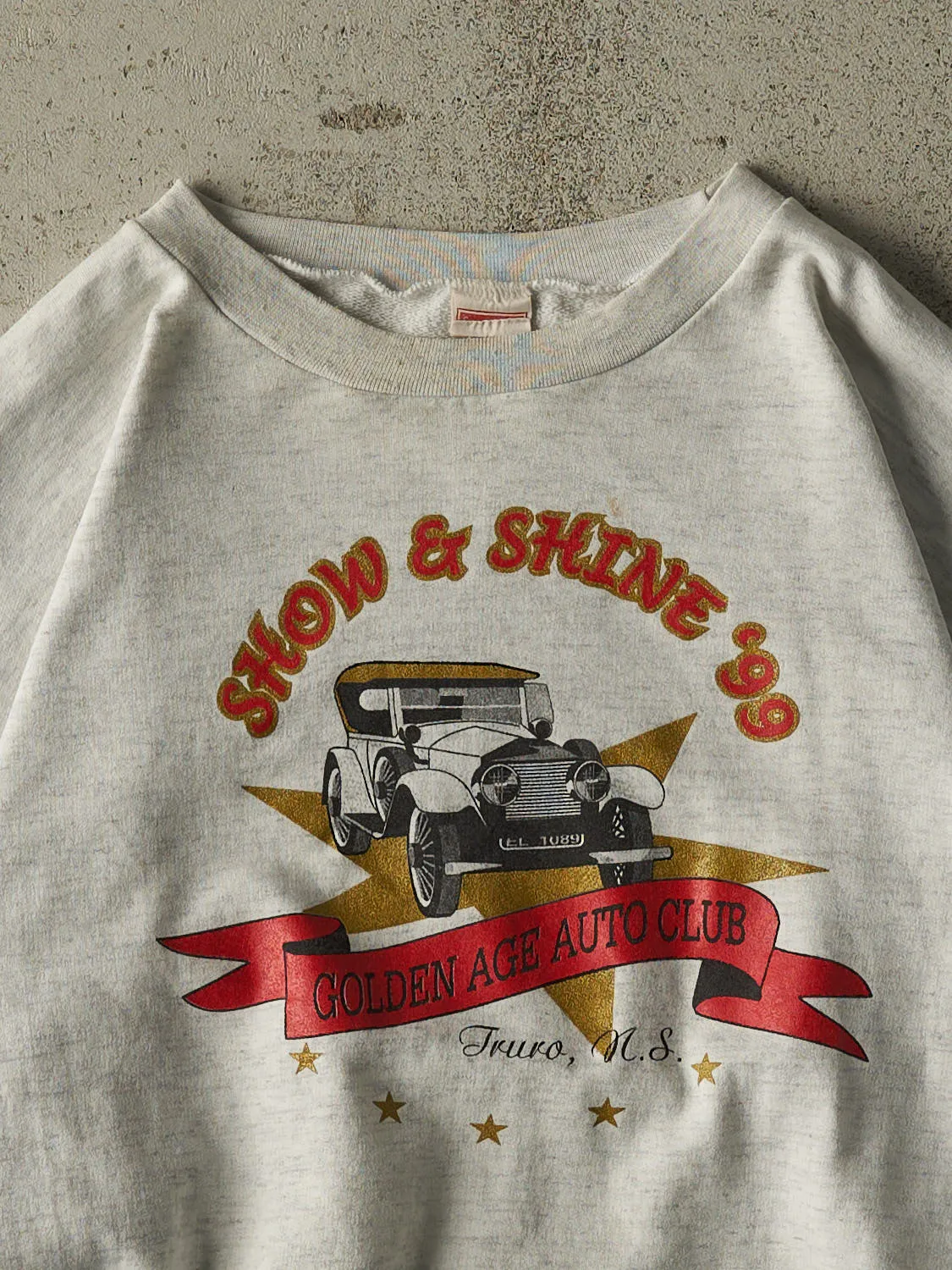 Vintage 99' Heather Grey Golden Age Auto Club Crewneck (M/L) sold by Rebalance Vintage product image thumbnail 2