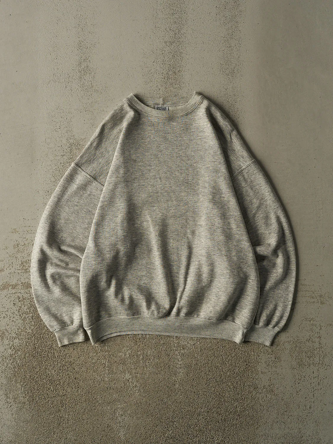 Vintage 90s Heather Grey Blank Crewneck (L/XL) sold by Rebalance Vintage