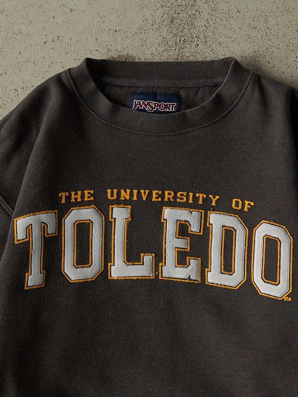 Vintage Y2K Charcoal Grey University of Toledo Crewneck (XS/S) sold by Rebalance Vintage product image thumbnail 2