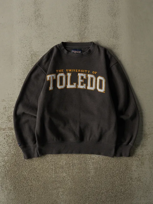 Vintage Y2K Charcoal Grey University of Toledo Crewneck (XS/S) made by Rebalance Vintage