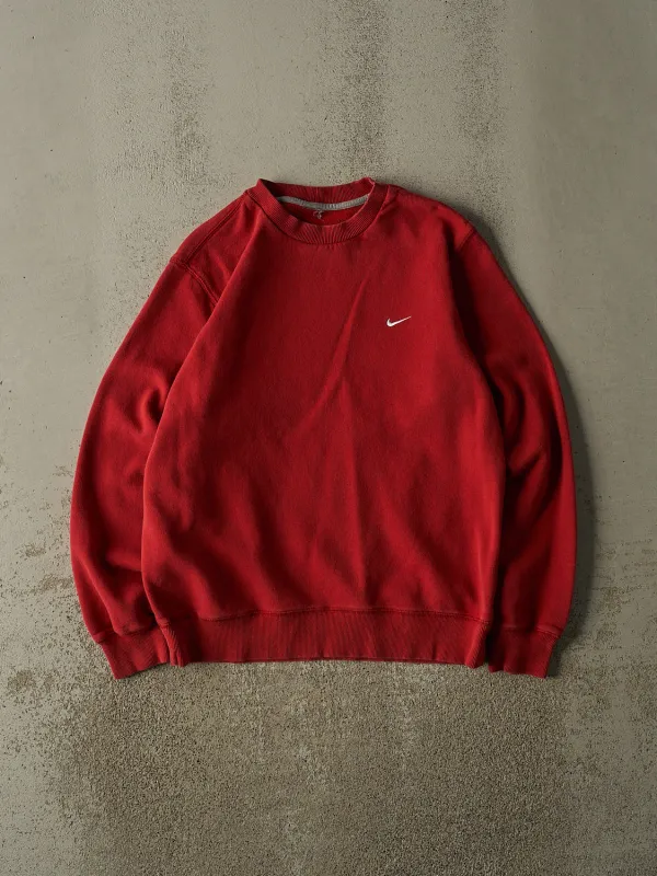 Vintage Y2K Red Nike Swoosh Crewneck (S/M) made by Rebalance Vintage