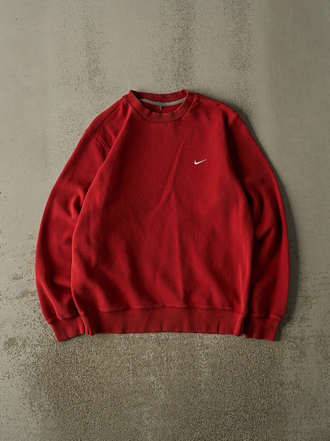 Vintage Y2K Red Nike Swoosh Crewneck (S/M) sold by Rebalance Vintage
