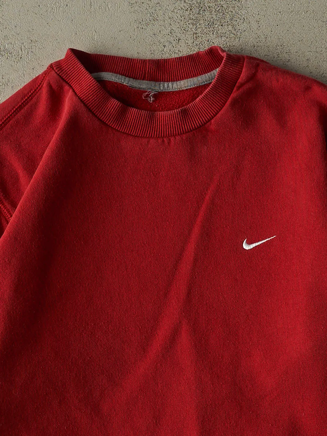Vintage Y2K Red Nike Swoosh Crewneck (S/M) sold by Rebalance Vintage product image thumbnail 2