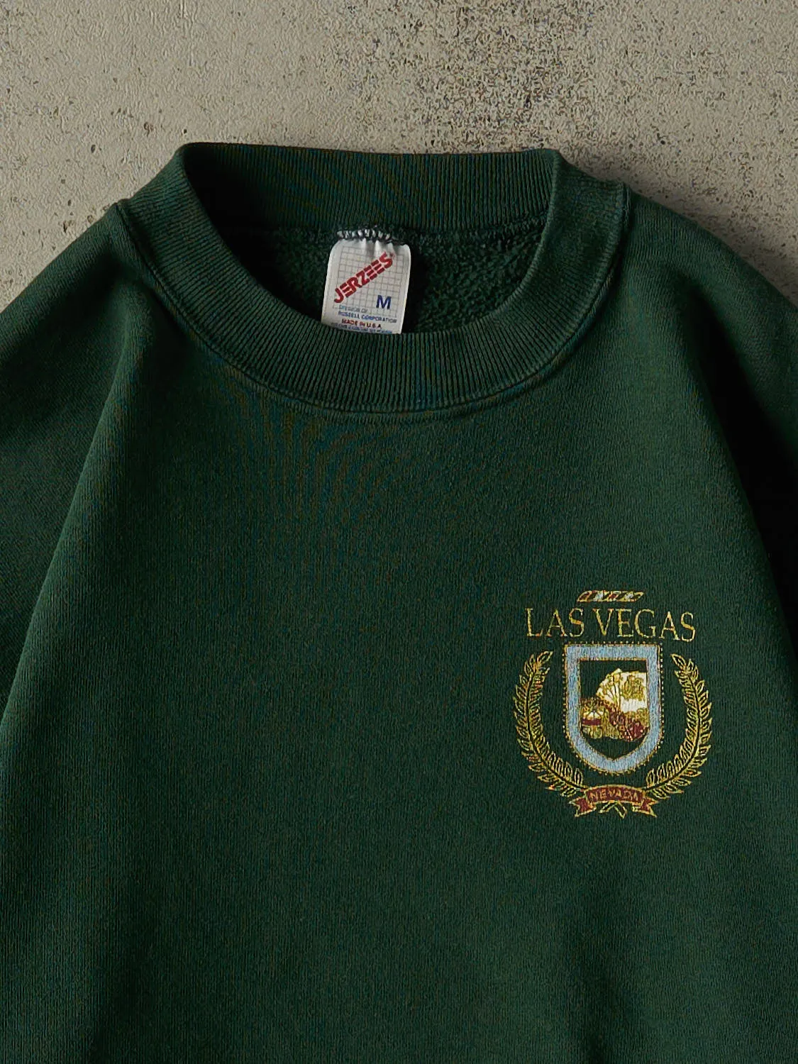 Vintage 80s Green Las Vegas Nevada Crewneck (XS/S) sold by Rebalance Vintage product image thumbnail 2