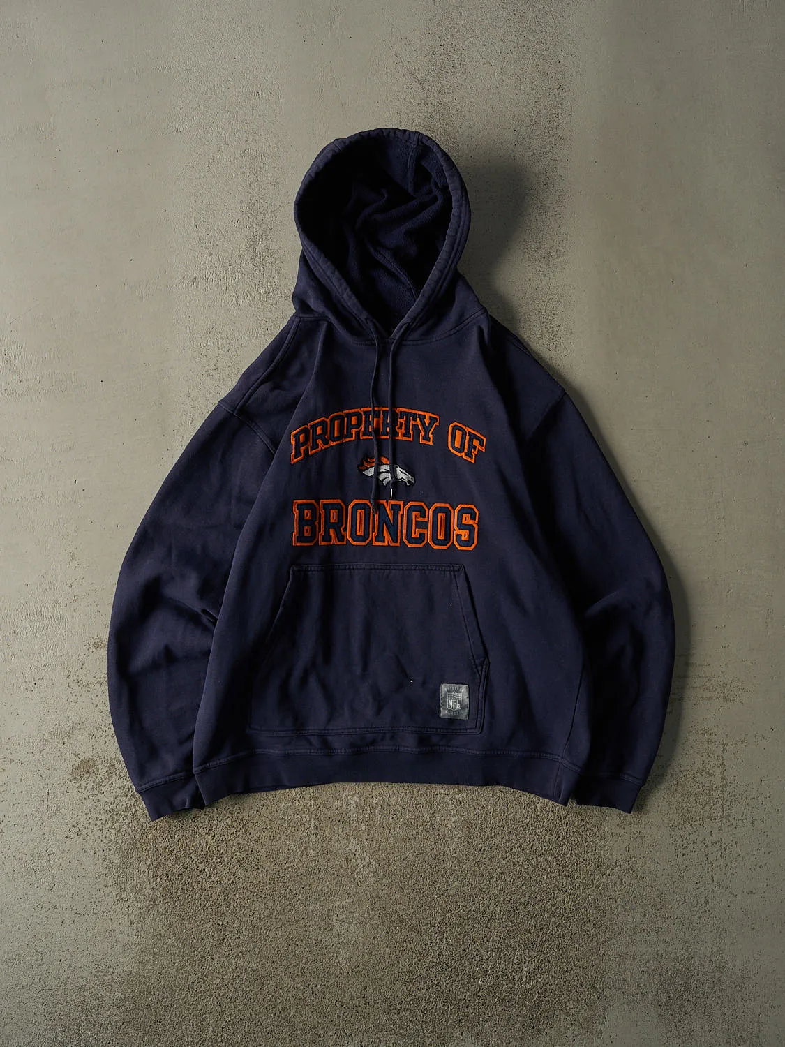 Vintage Y2K Navy Blue Denver Broncos Hoodie (XL/XXL) sold by Rebalance Vintage