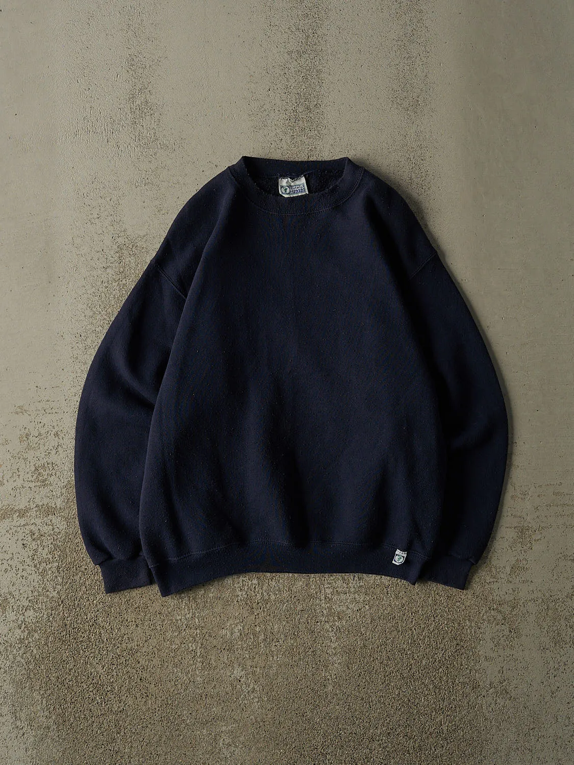 Vintage 90s Navy Blue Discus Athletic Blank Crewneck (S/M) sold by Rebalance Vintage
