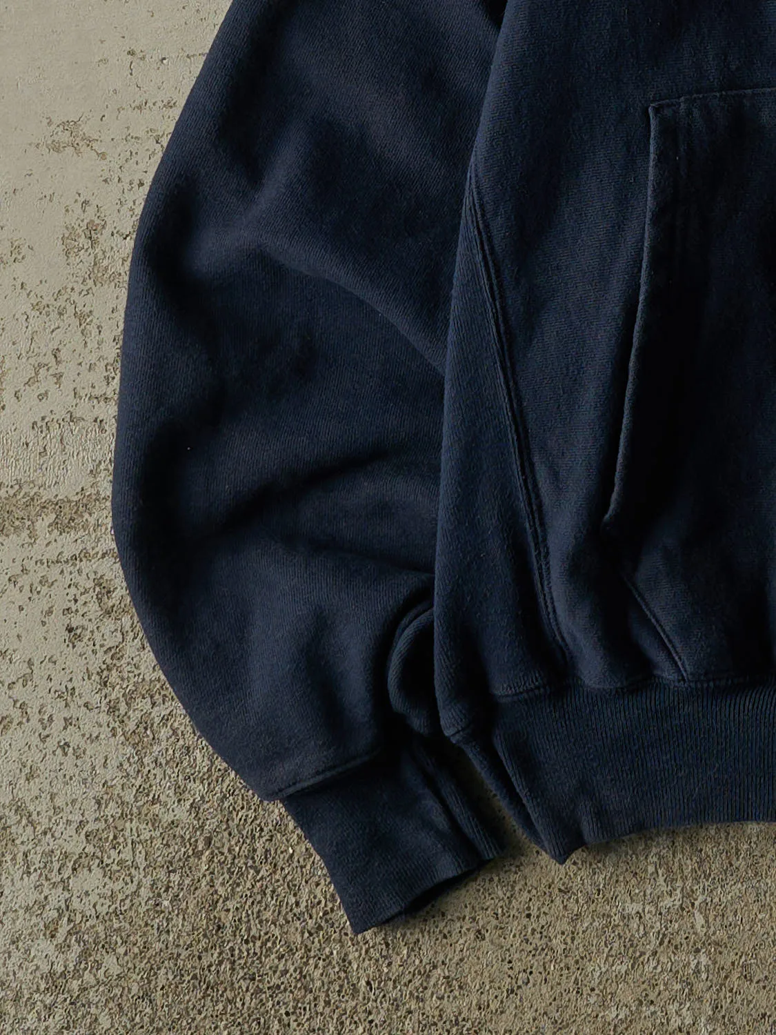 Vintage Y2K Navy Blue Champion Reverse Weave Thomas Titans Lacrosse Hoodie (S/M) sold by Rebalance Vintage product image thumbnail 3