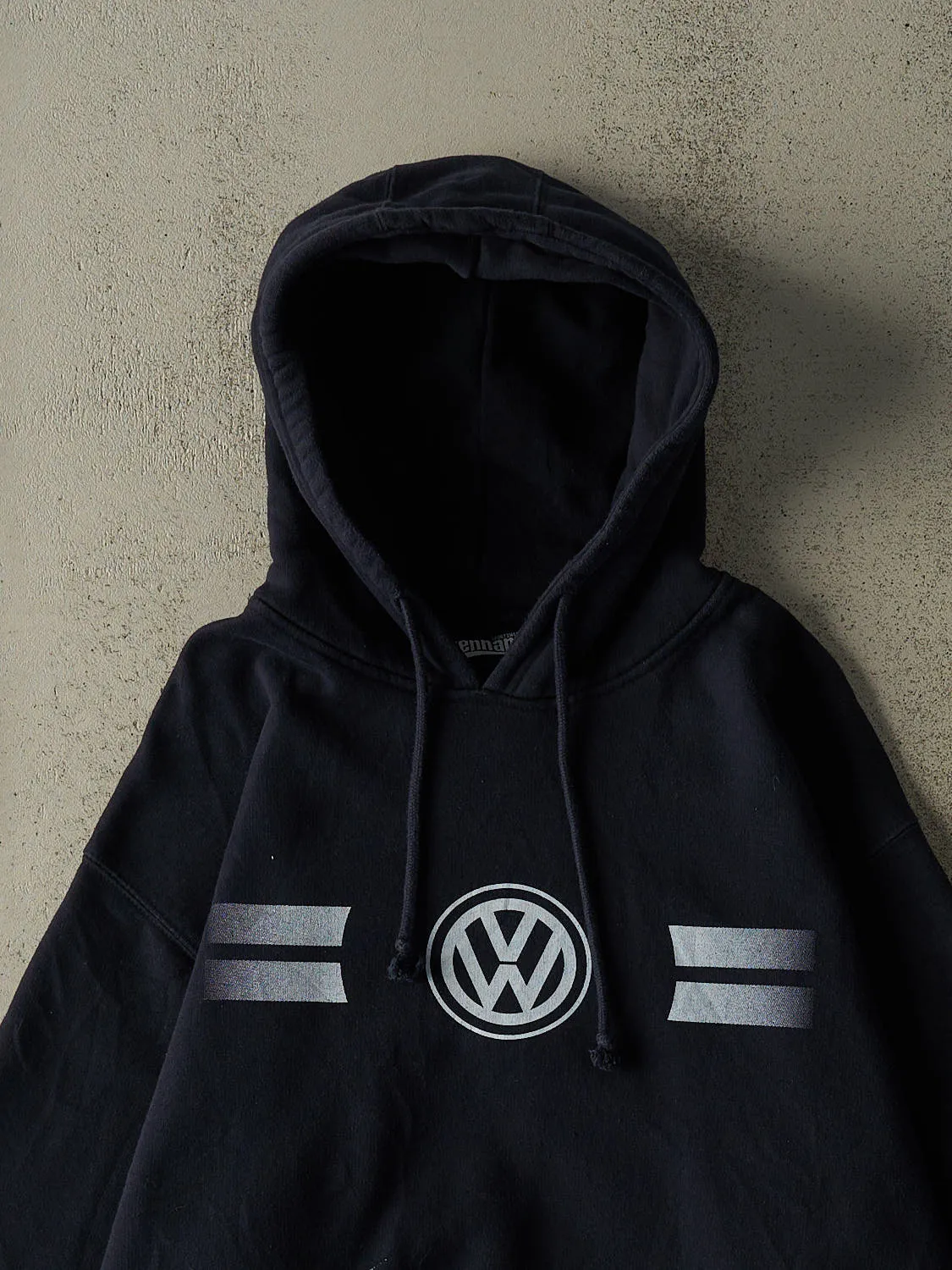Vintage Y2K Navy Blue Volkswagen Hoodie (XL) sold by Rebalance Vintage product image thumbnail 2