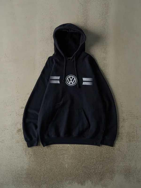 Vintage Y2K Navy Blue Volkswagen Hoodie (XL) made by Rebalance Vintage