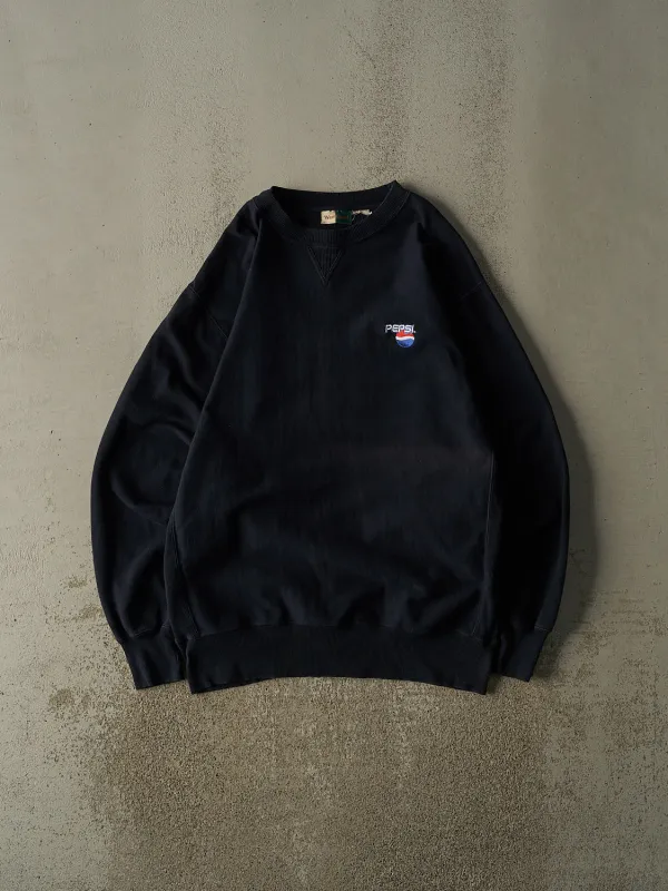 Vintage 90s Navy Blue Pepsi Embroidered Crewneck (XXL/XXXL) made by Rebalance Vintage