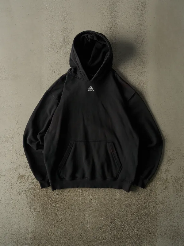Vintage Y2K Black Adidas Embroidered Hoodie (M/L) made by Rebalance Vintage