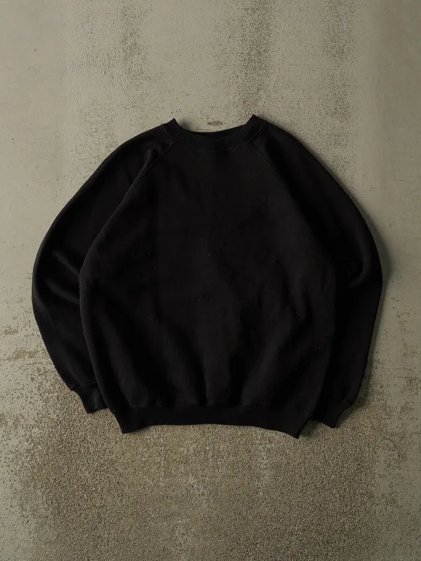 Vintage 90s Black Blank Crewneck (M) made by Rebalance Vintage