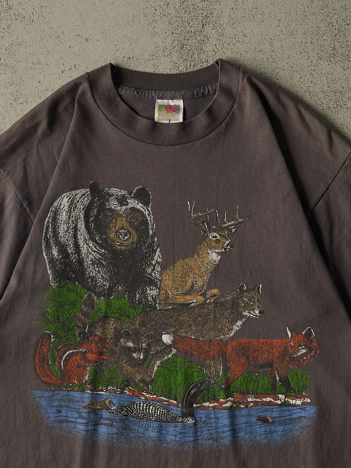 Vintage 90s Charcoal Grey Nature Tee (M/L) sold by Rebalance Vintage product image thumbnail 2