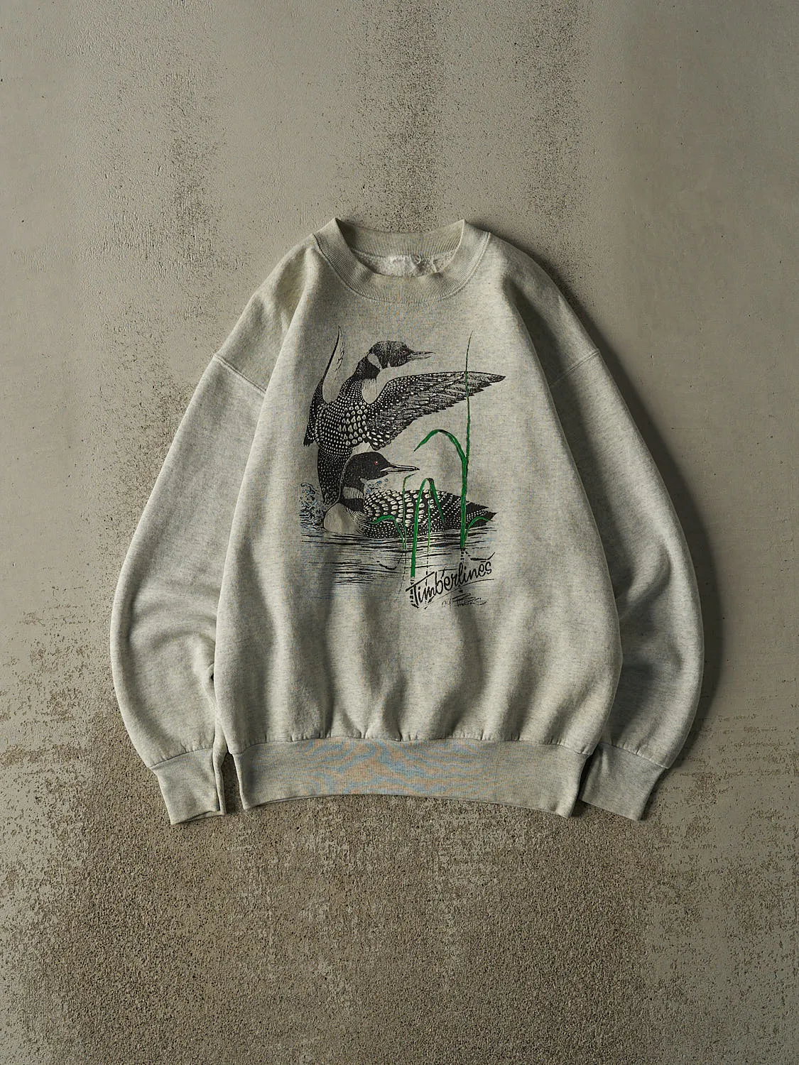 Vintage 90s Heather Grey Loon Crewneck (M) sold by Rebalance Vintage