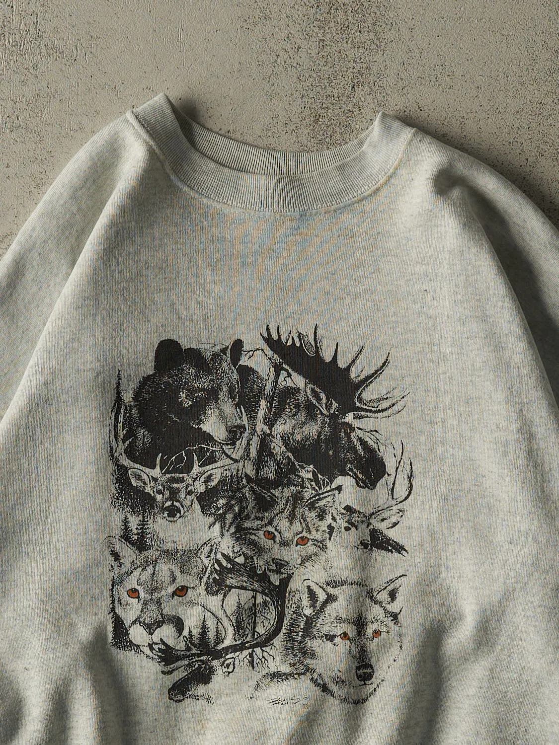 Vintage 90s Heather Grey Nature Crewneck (L/XL) sold by Rebalance Vintage product image thumbnail 2