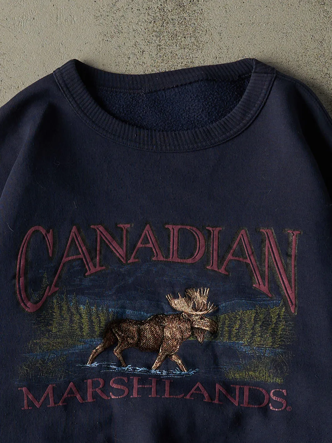 Vintage 90s Navy Blue Canadian Marshlands Crewneck (L/XL) sold by Rebalance Vintage product image thumbnail 2