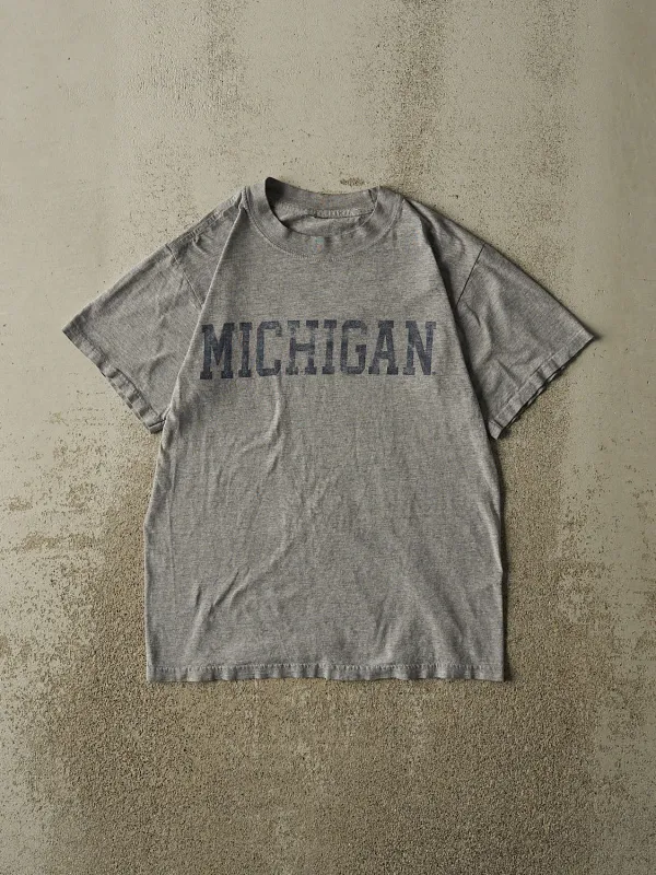 Vintage Y2K Grey University Of Michigan Tee (XS/S) made by Rebalance Vintage