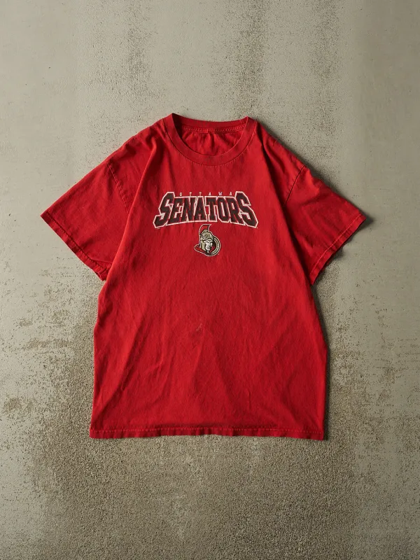 Vintage Y2K Red Ottawa Senators Tee (M/L) made by Rebalance Vintage